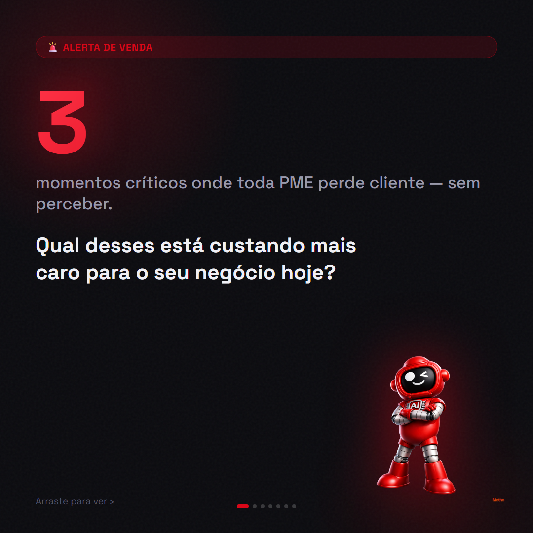 3 momentos onde você perde venda — slide 1