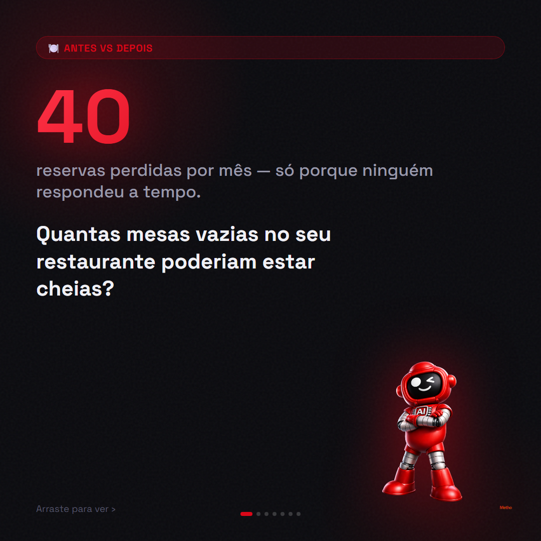 Restaurante: antes e depois — slide 1